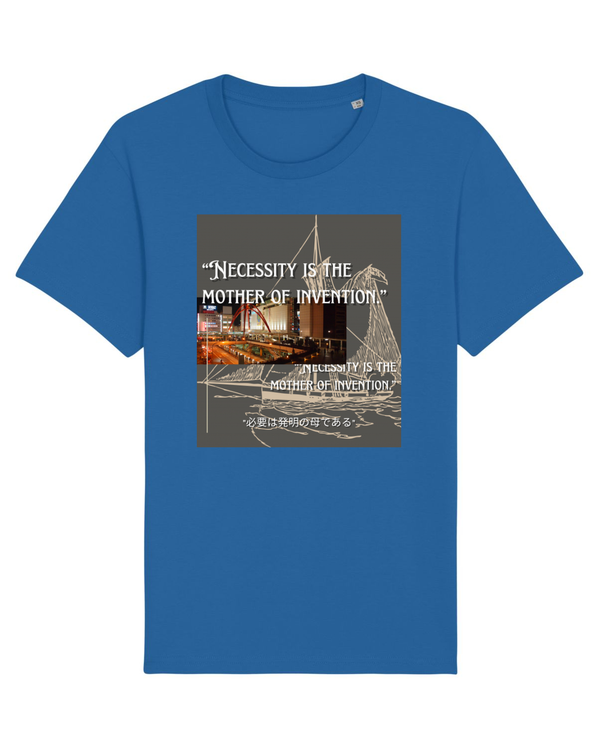 Tricou mânecă scurtă Unisex Rocker Royal Blue