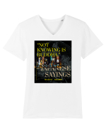 Not Knowing Is Buddha Tricou mânecă scurtă guler V Bărbat Presenter
