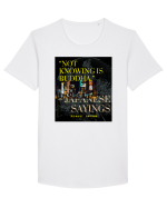 Not Knowing Is Buddha Tricou mânecă scurtă guler larg Bărbat Skater