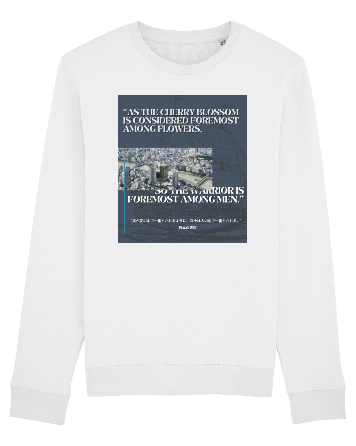 Bluză mânecă lungă Unisex Rise White