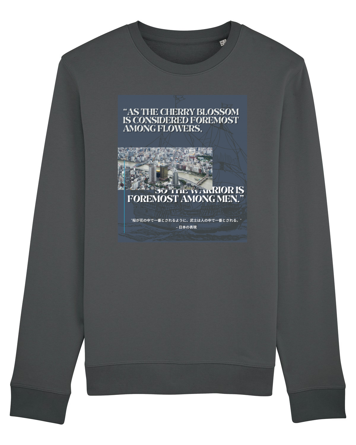 Bluză mânecă lungă Unisex Rise Anthracite
