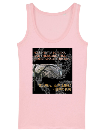 Country Is In Ruins And There Are Still Mountains And Rivers Cotton Pink