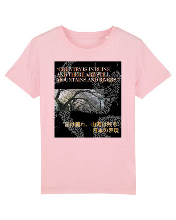 Country Is In Ruins And There Are Still Mountains And Rivers Cotton Pink
