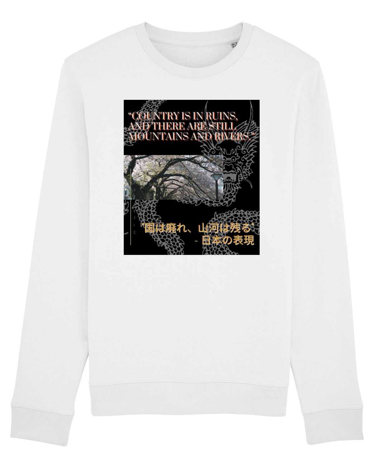 Bluză mânecă lungă Unisex Rise White