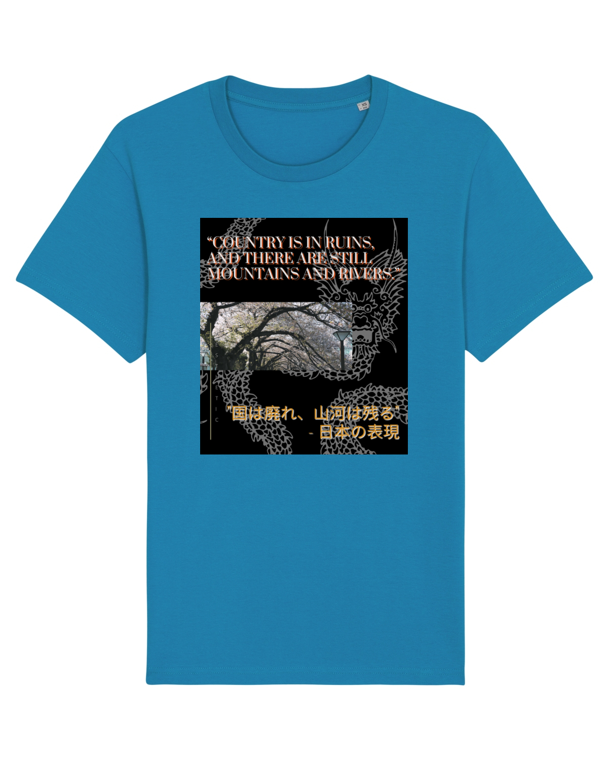 Tricou mânecă scurtă Unisex Rocker Azur