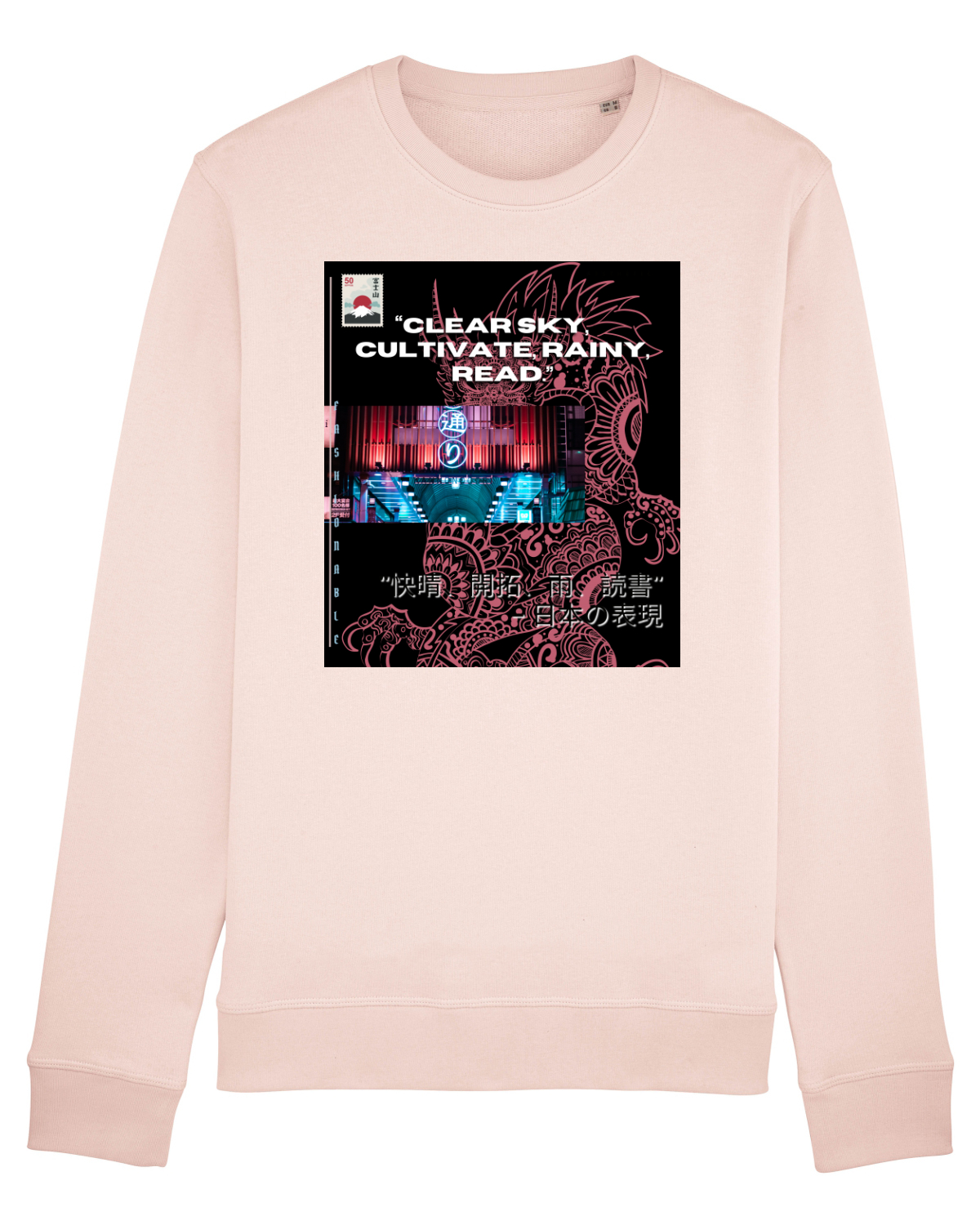 Bluză mânecă lungă Unisex Rise Candy Pink