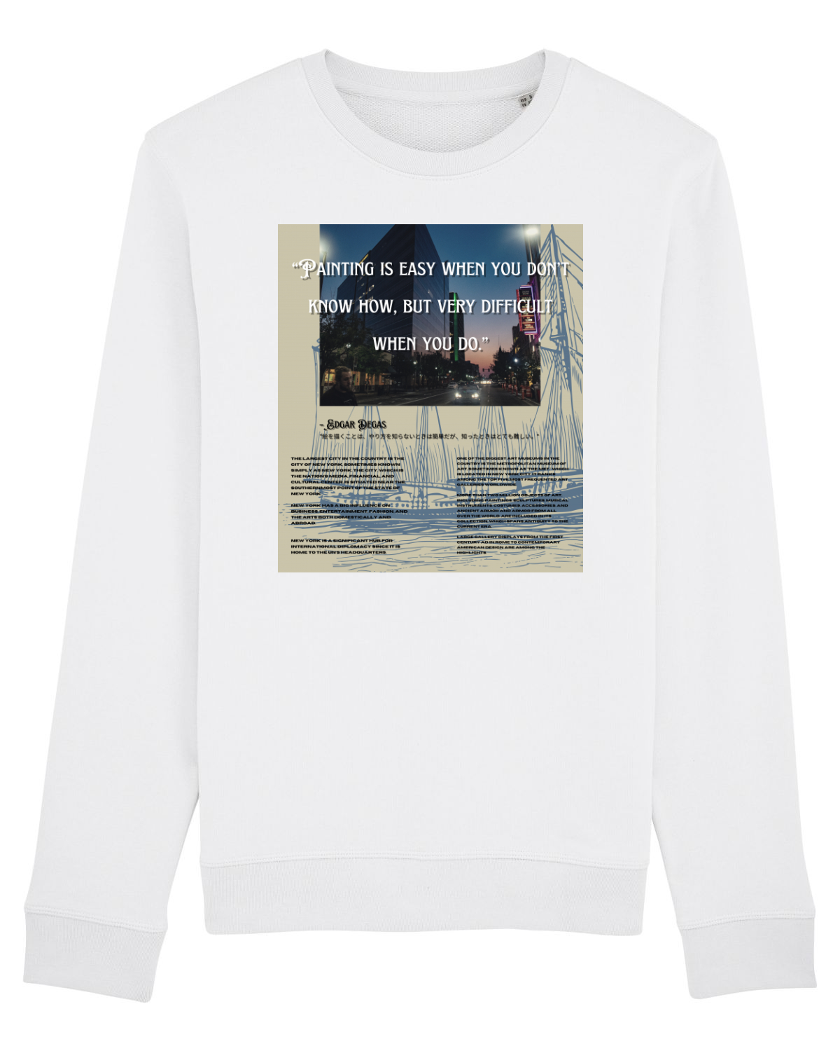 Bluză mânecă lungă Unisex Rise White