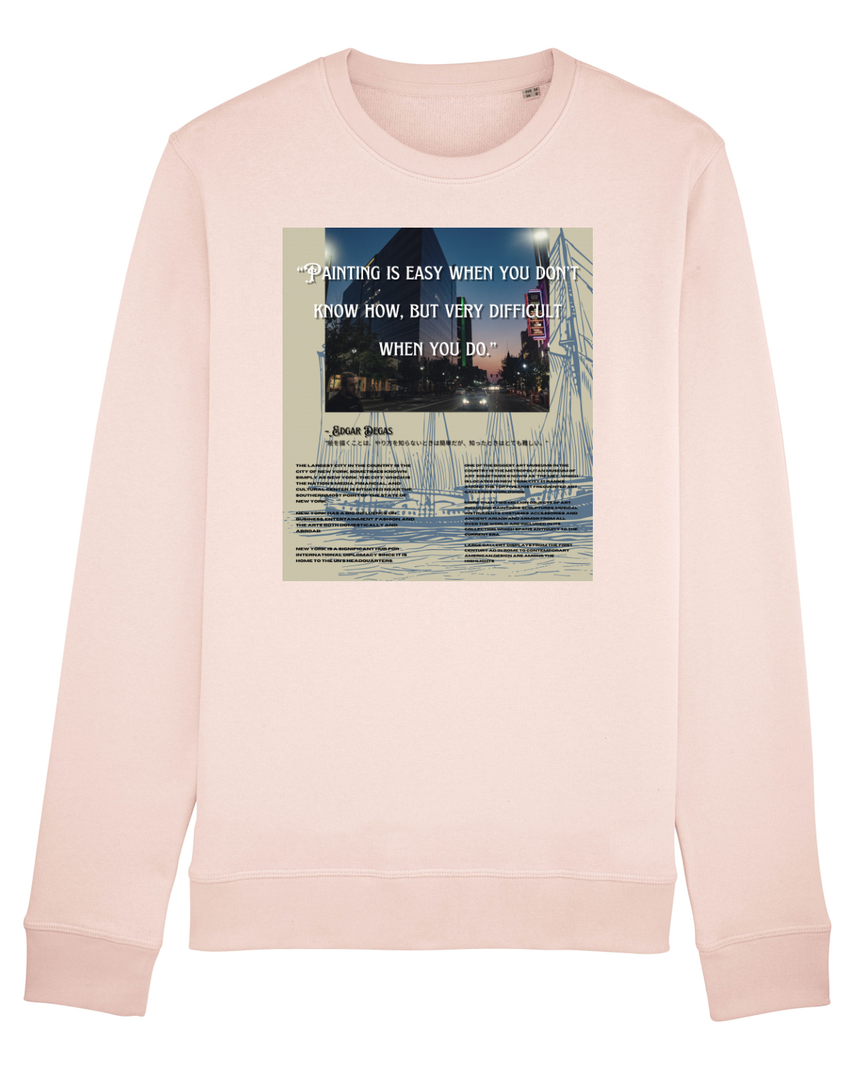 Bluză mânecă lungă Unisex Rise Candy Pink