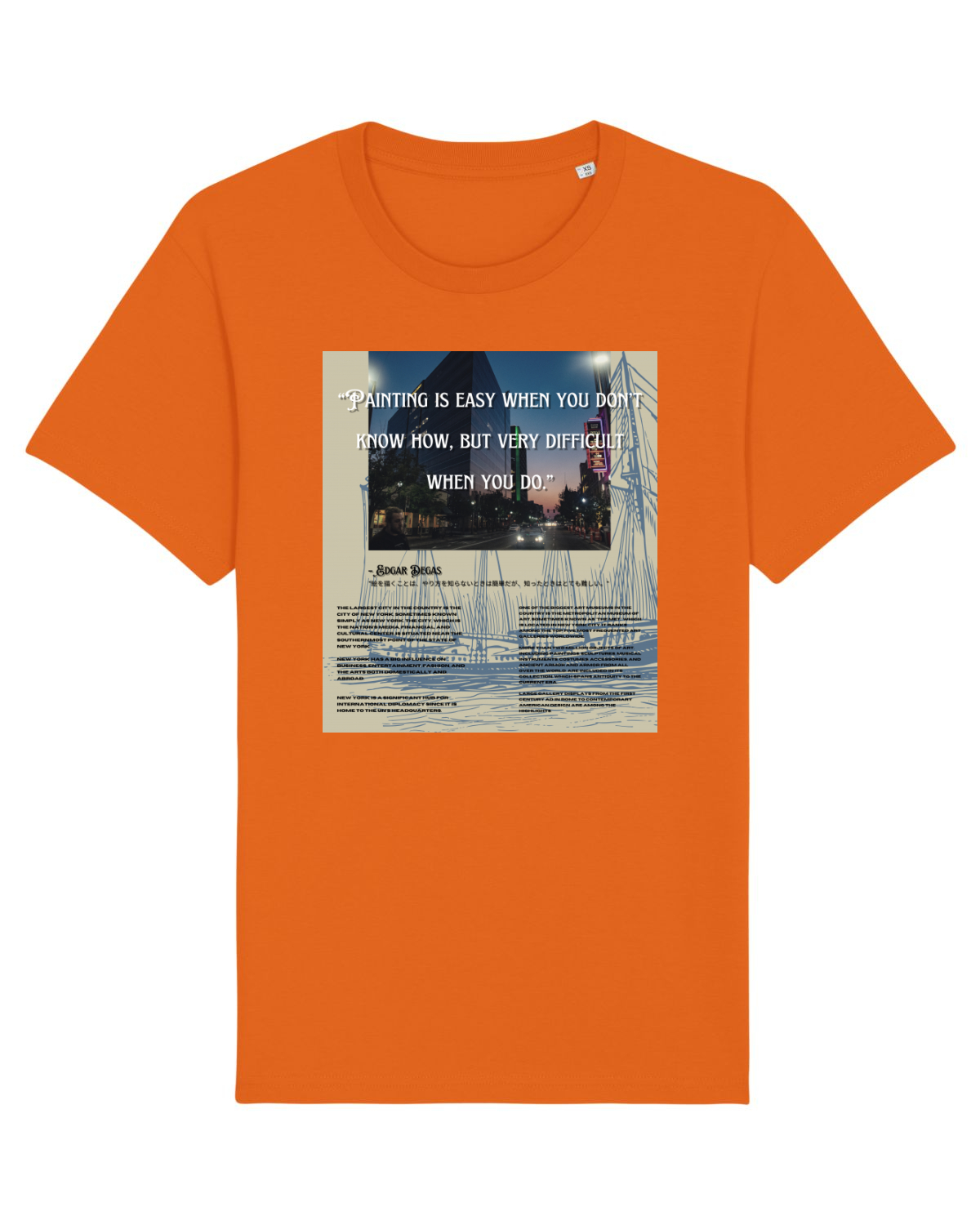 Tricou mânecă scurtă Unisex Rocker Bright Orange