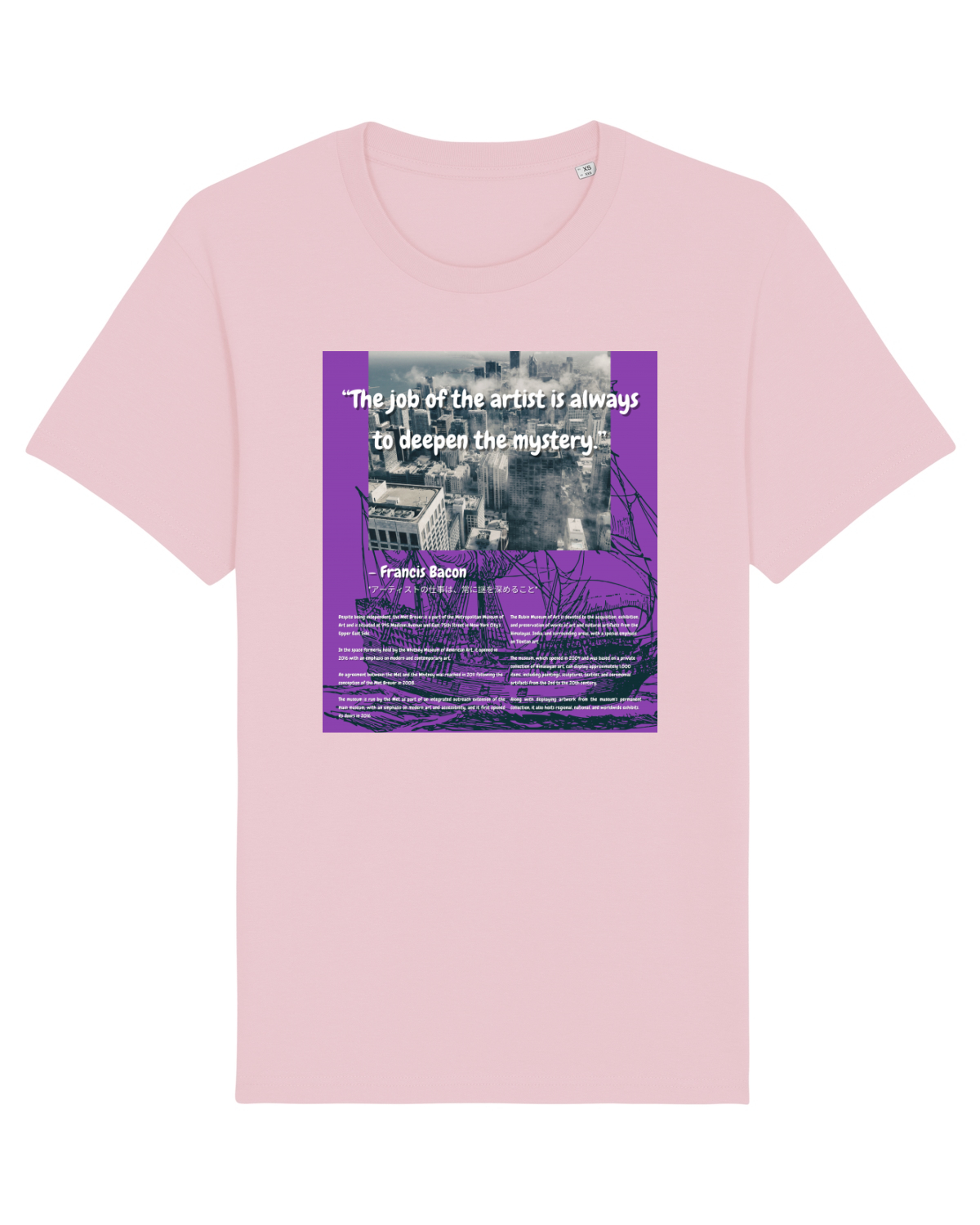 Tricou mânecă scurtă Unisex Rocker Cotton Pink