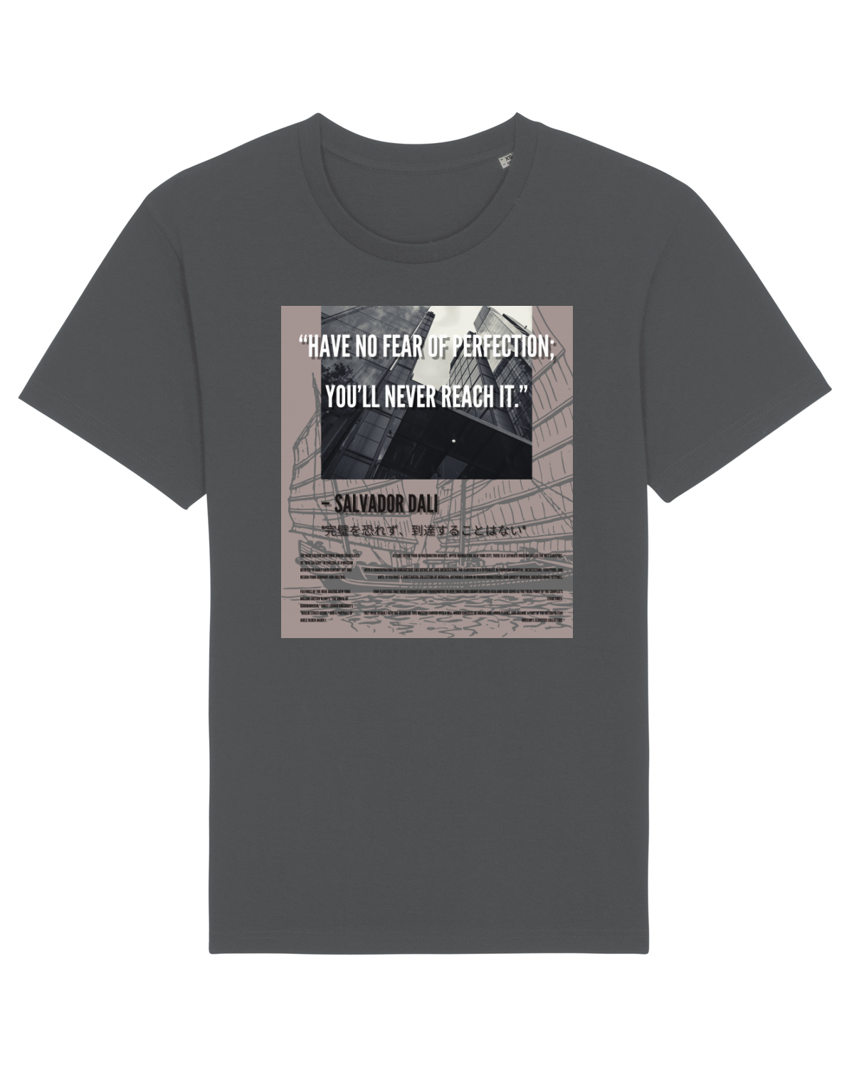 Tricou mânecă scurtă Unisex Rocker Anthracite