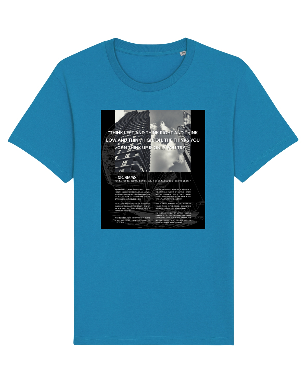 Tricou mânecă scurtă Unisex Rocker Azur