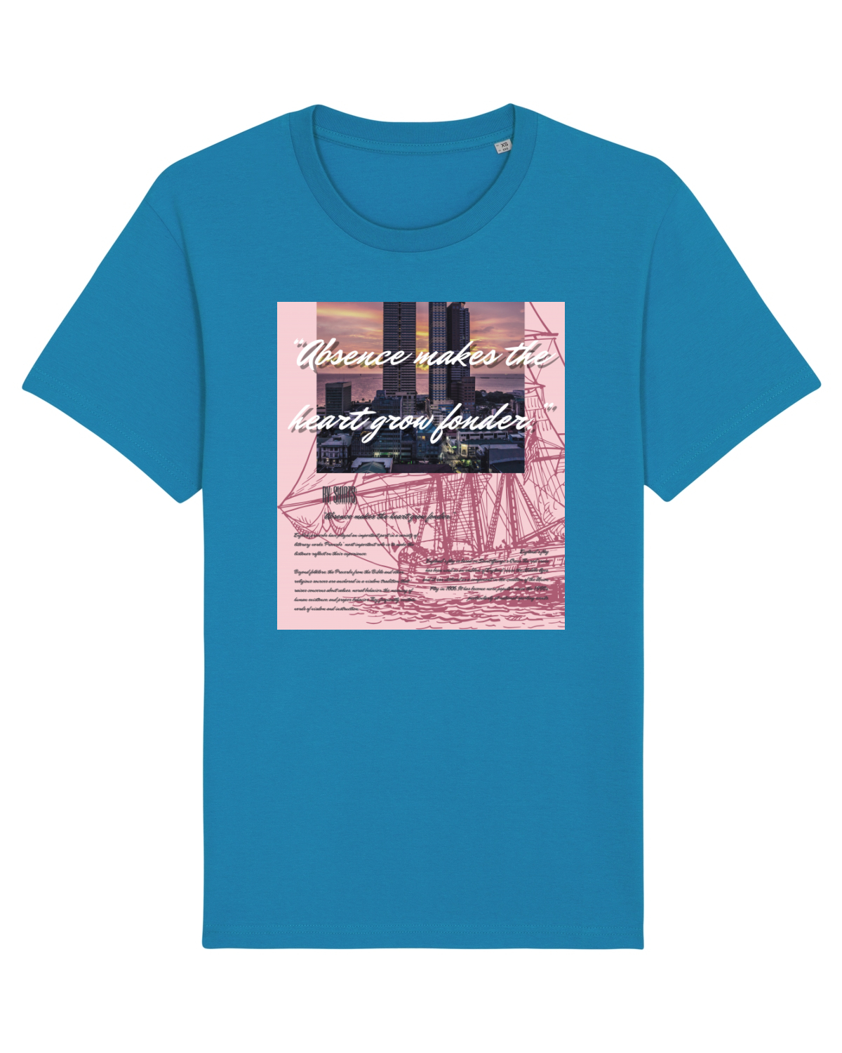 Tricou mânecă scurtă Unisex Rocker Azur