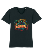 SIMPLE DESIGN - V1 Tricou mânecă scurtă guler V Bărbat Presenter