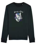Love is a kitty Bluză mânecă lungă Unisex Rise