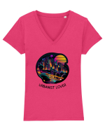 URBANIST LOVER - V3 Tricou mânecă scurtă guler V Damă Evoker