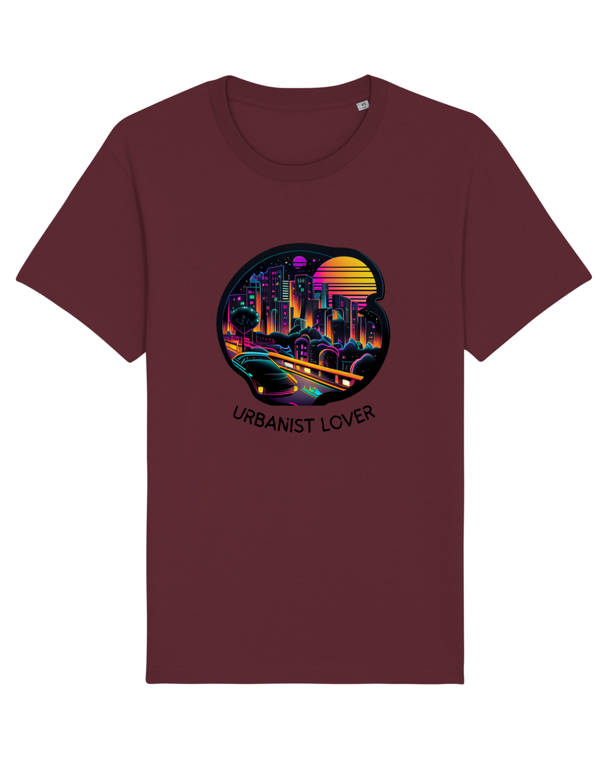 Tricou mânecă scurtă Unisex Rocker Burgundy