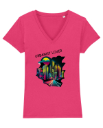 URBANIST LOVER - V4 Tricou mânecă scurtă guler V Damă Evoker