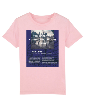 Originality Is Nothing But Judicious Imitation Cotton Pink