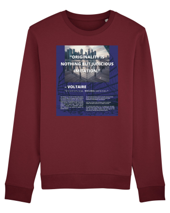 Originality Is Nothing But Judicious Imitation Burgundy