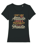 I Don'tHave An Attitude Tricou mânecă scurtă guler larg fitted Damă Expresser