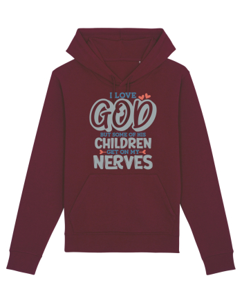 I Love God Burgundy