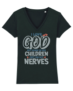 I Love God Tricou mânecă scurtă guler V Damă Evoker