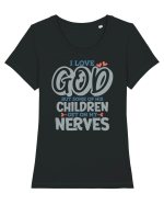 I Love God Tricou mânecă scurtă guler larg fitted Damă Expresser