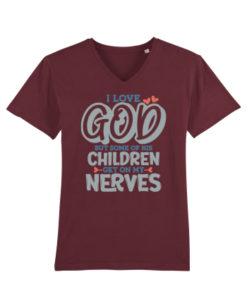 I Love God Burgundy