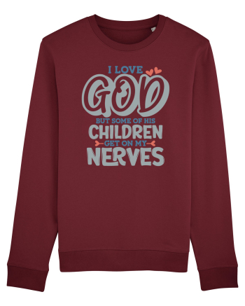 I Love God Burgundy