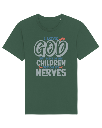 I Love God Bottle Green