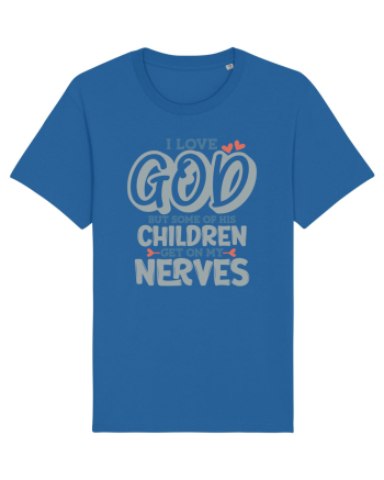 I Love God Royal Blue
