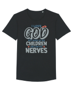 I Love God Tricou mânecă scurtă guler larg Bărbat Skater