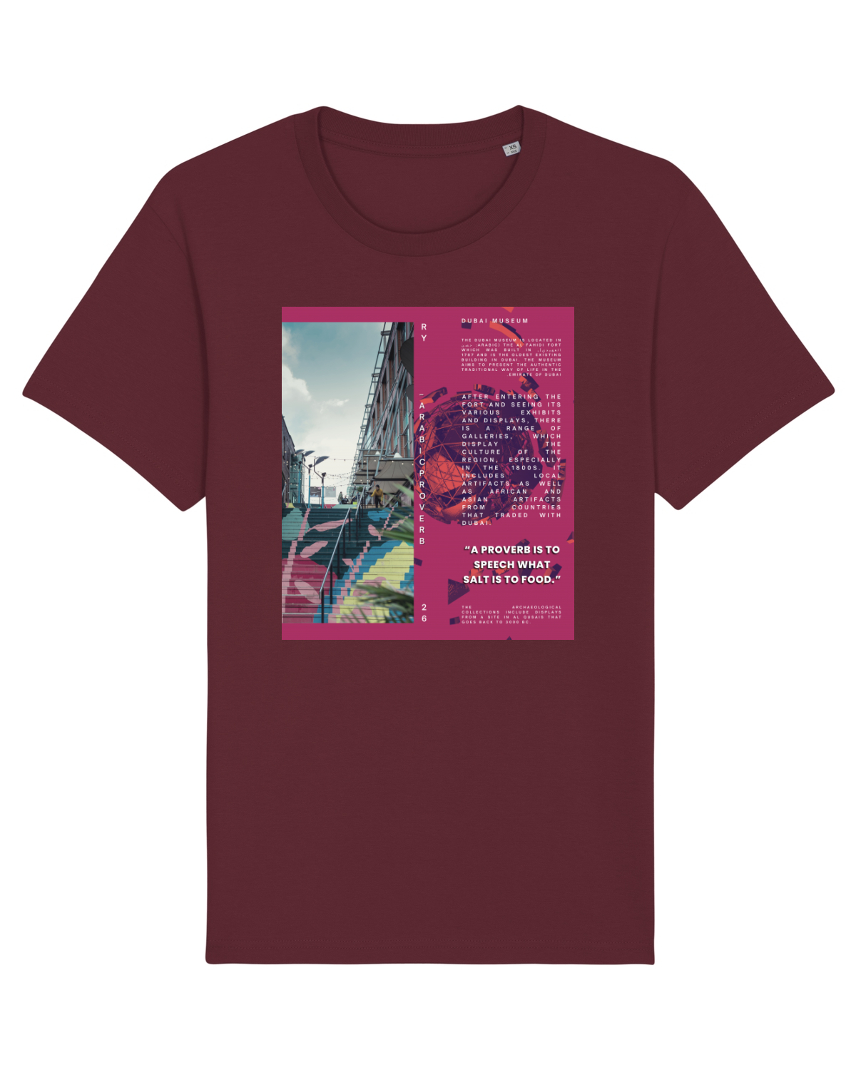 Tricou mânecă scurtă Unisex Rocker Burgundy