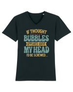 If Thought Bubbles Appeared Above My Head Tricou mânecă scurtă guler V Bărbat Presenter