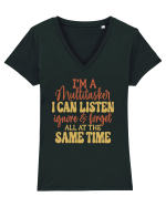 I'm A Multitasker Tricou mânecă scurtă guler V Damă Evoker