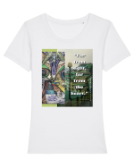 Far From Sight Far From The Heart Tricou mânecă scurtă guler larg fitted Damă Expresser