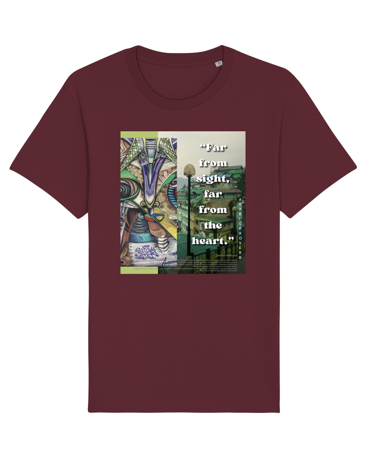 Tricou mânecă scurtă Unisex Rocker Burgundy