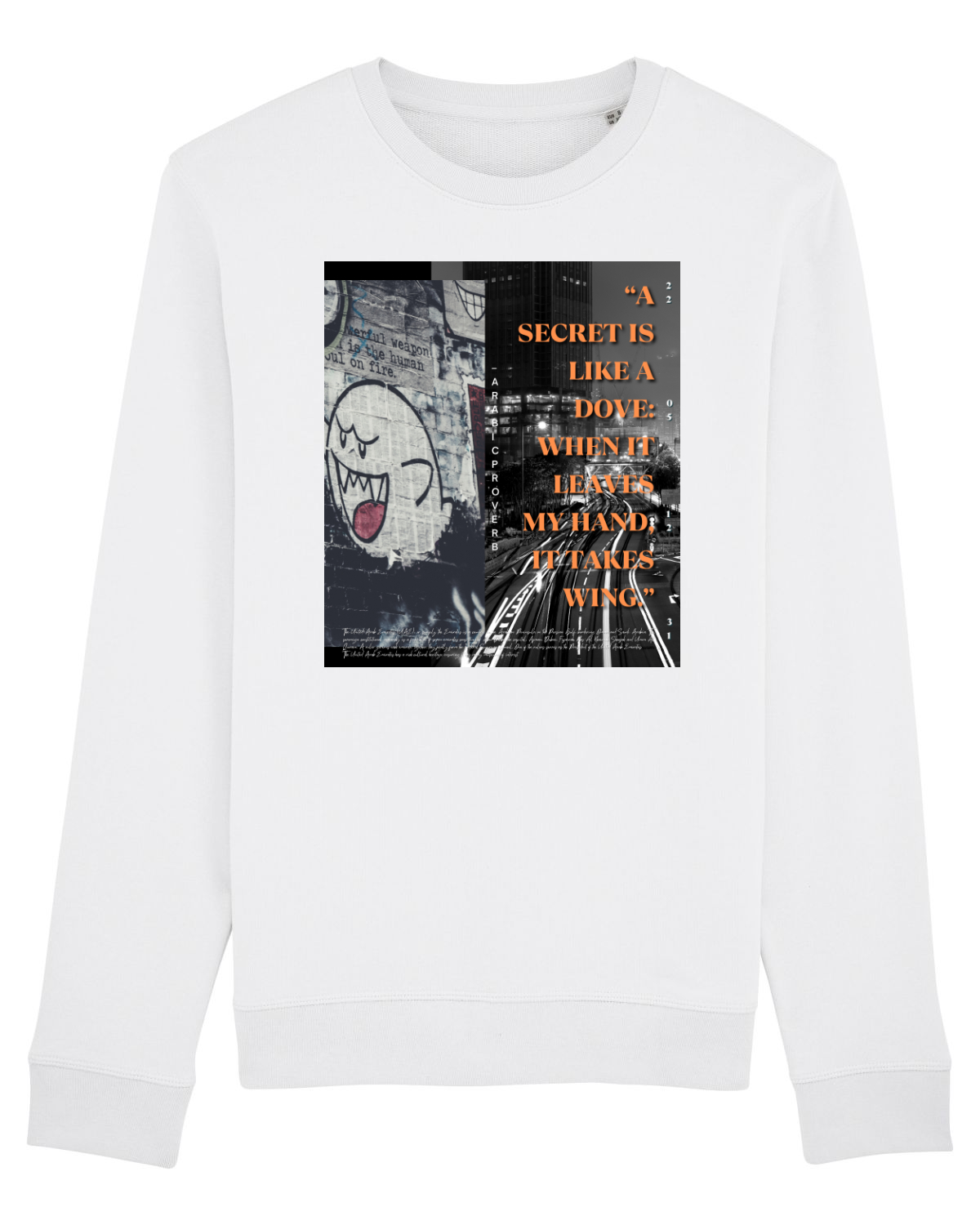 Bluză mânecă lungă Unisex Rise White