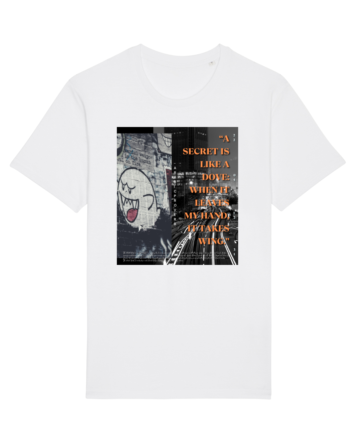 Tricou mânecă scurtă Unisex Rocker White