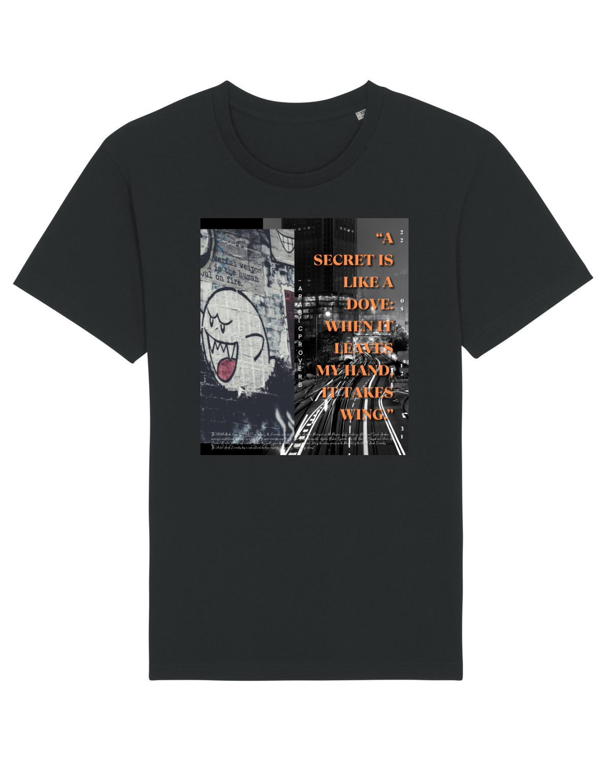 Tricou mânecă scurtă Unisex Rocker Black