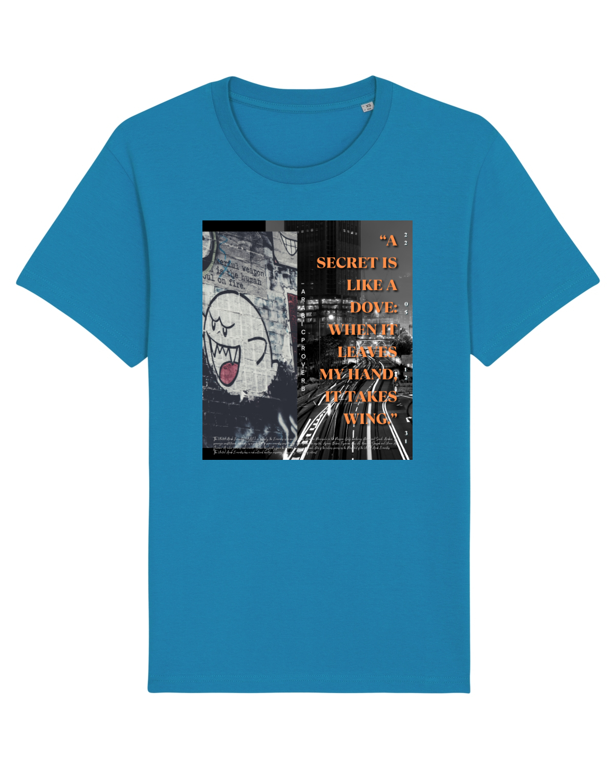 Tricou mânecă scurtă Unisex Rocker Azur