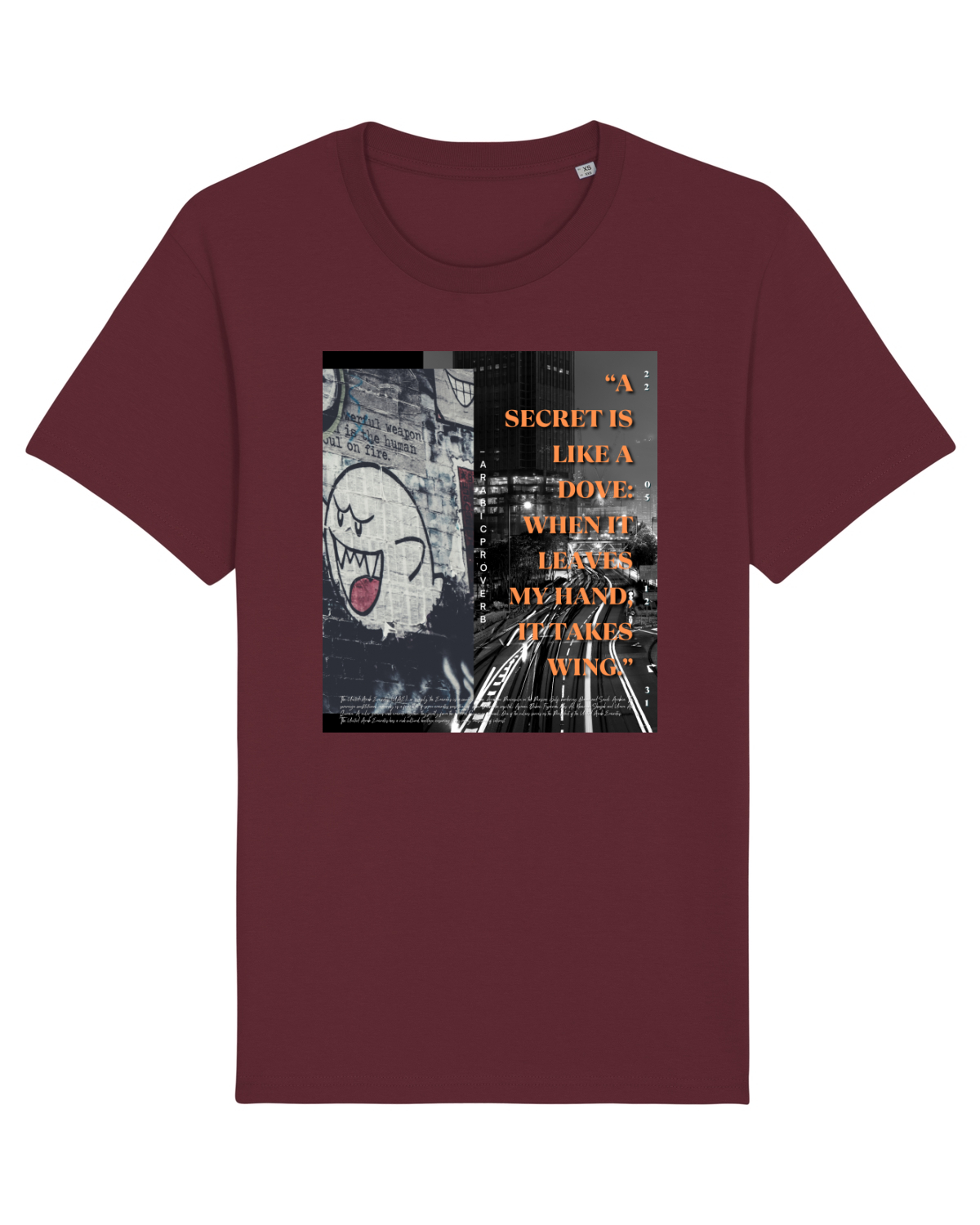 Tricou mânecă scurtă Unisex Rocker Burgundy