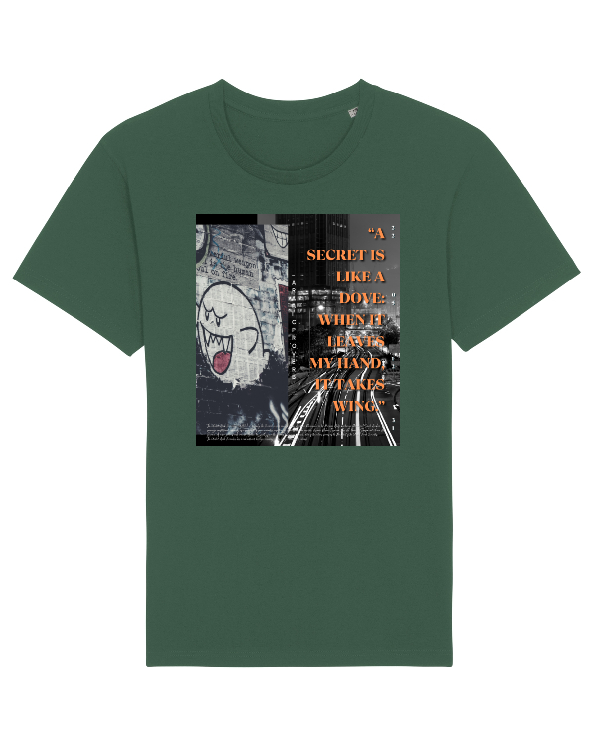 Tricou mânecă scurtă Unisex Rocker Bottle Green