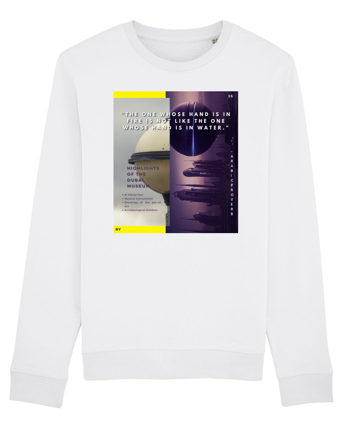 Bluză mânecă lungă Unisex Rise White