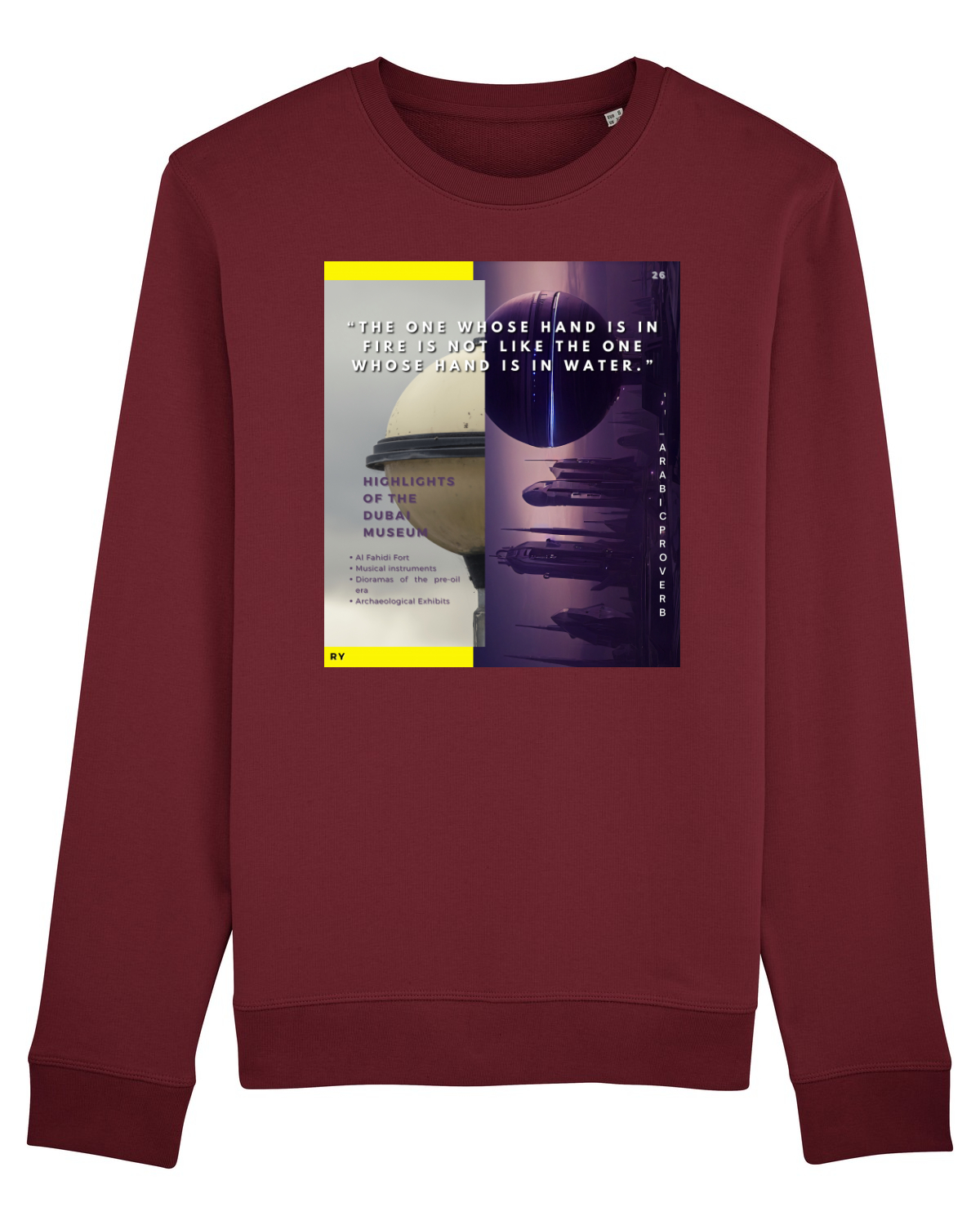 Bluză mânecă lungă Unisex Rise Burgundy