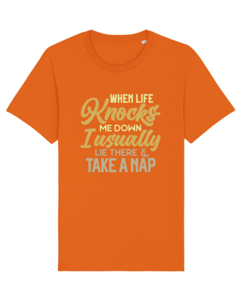 When Life Knocks Me Down Bright Orange