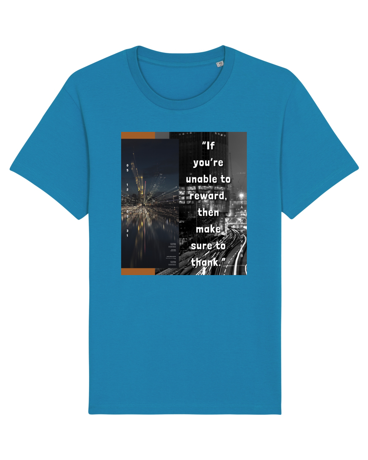 Tricou mânecă scurtă Unisex Rocker Azur
