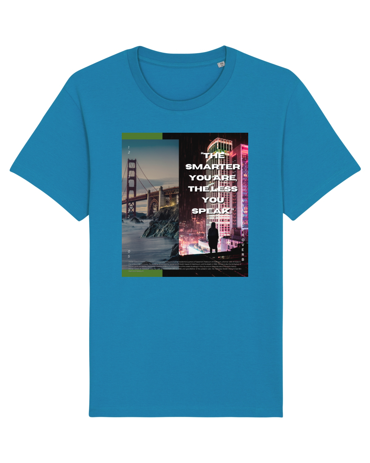 Tricou mânecă scurtă Unisex Rocker Azur