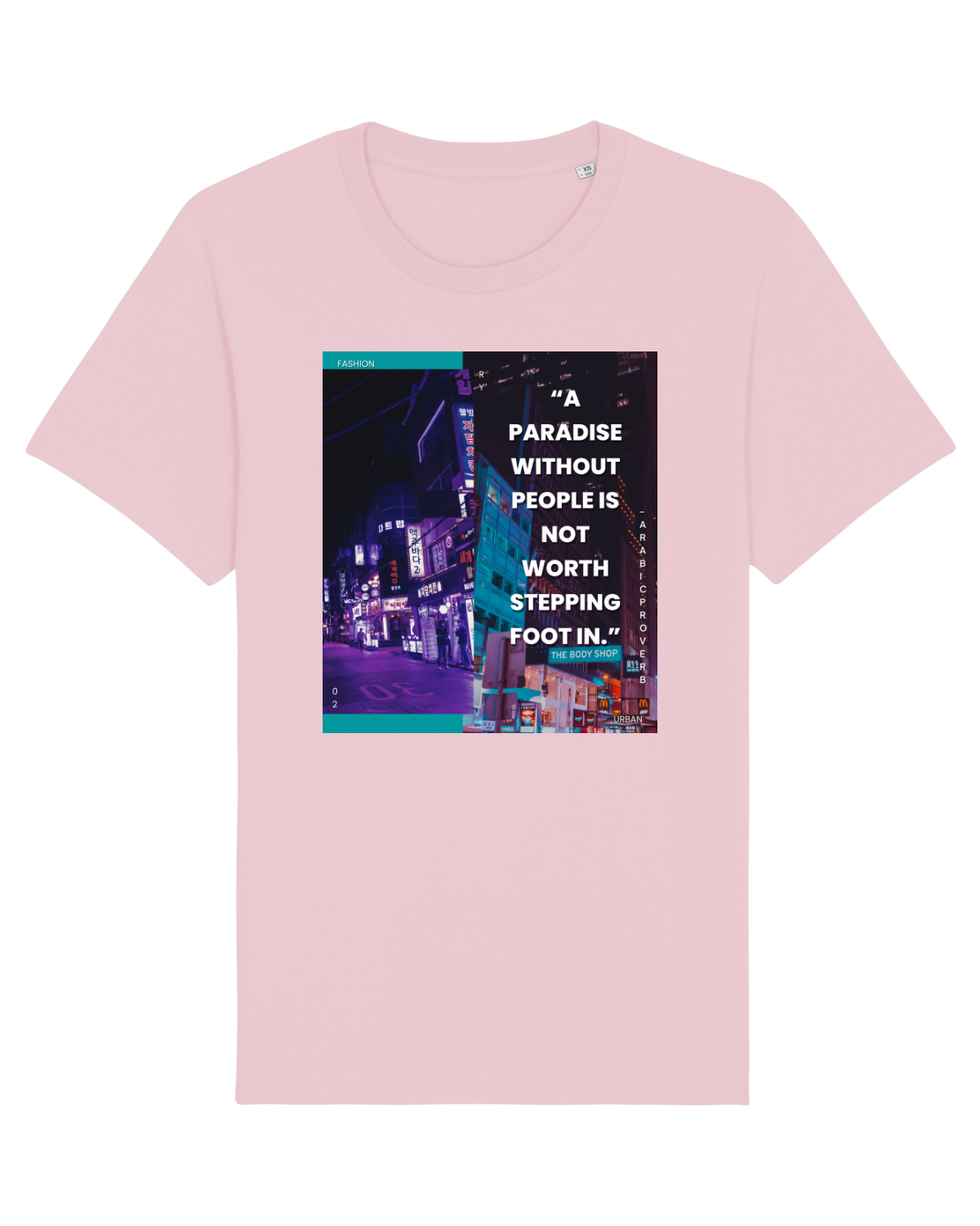 Tricou mânecă scurtă Unisex Rocker Cotton Pink